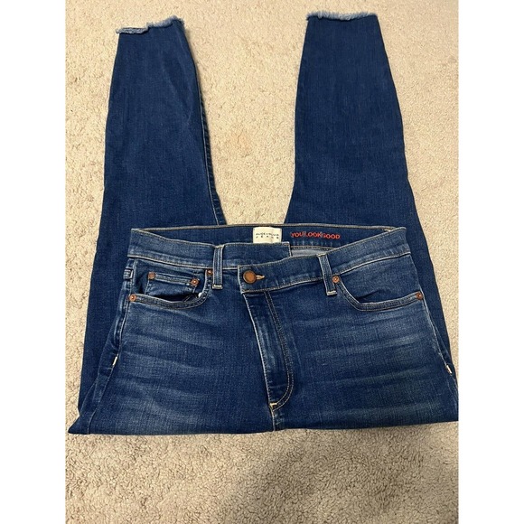 Alice + Olivia Jeans Amazing Assymetrical Waistband Skinny Ankle Jeans Size 30 - Picture 4 of 11